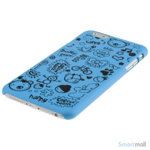 Soedt cover til iPhone 6, dekoreret med smaa cartoons - Baby Blaa3