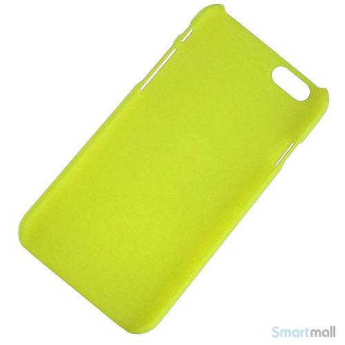Soedt cover til iPhone 6, dekoreret med smaa cartoons - Gul-Groen2