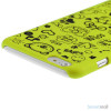 Soedt cover til iPhone 6, dekoreret med smaa cartoons - Gul-Groen4