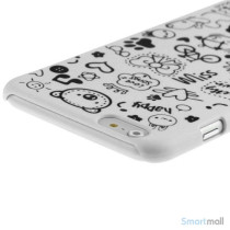 Soedt cover til iPhone 6, dekoreret med smaa cartoons - Hvid4