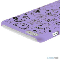 Soedt cover til iPhone 6, dekoreret med smaa cartoons - Lilla4