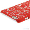 Soedt cover til iPhone 6, dekoreret med smaa cartoons - Roed4