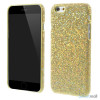 Spaendende laeder-cover til iPhone 6, med paillet-effekt - Guld