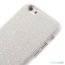 Spaendende laeder-cover til iPhone 6, med paillet-effekt - Hvid3