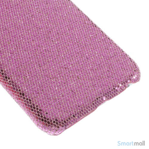 Spaendende laeder-cover til iPhone 6, med paillet-effekt - Pink4