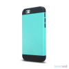 Staerkt hybrid-cover til iPhone 6 med dobbelt-beskyttelse - Cyan