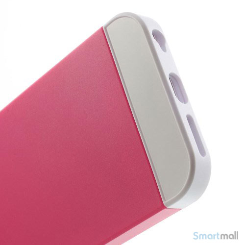 To-farvet iPhone 6 cover med indbygget kortholder - Hvid -Rose4