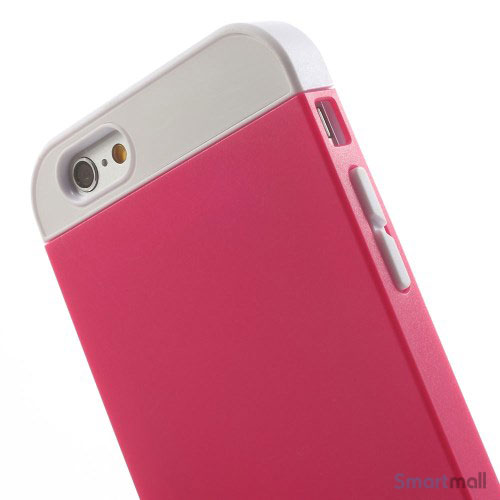 To-farvet iPhone 6 cover med indbygget kortholder - Hvid -Rose5