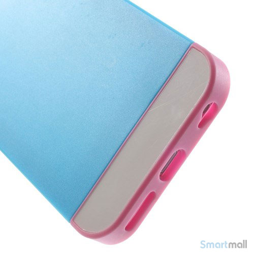 To-farvet iPhone 6 cover med indbygget kortholder - Pink -Moerk Blaa4