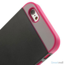 To-farvet iPhone 6 cover med indbygget kortholder - Rose -Sort5