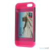 To-farvet iPhone 6 cover med indbygget kortholder - Rose -Sort6