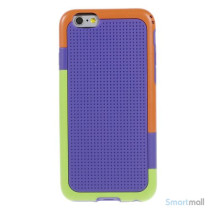 Tre-farvet cover til iPhone 6, med spaendende detaljer - Lilla2