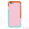 Tre-farvet cover til iPhone 6, med spaendende detaljer - Pink2