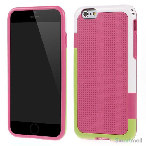 Tre-farvet cover til iPhone 6, med spaendende detaljer - Rose