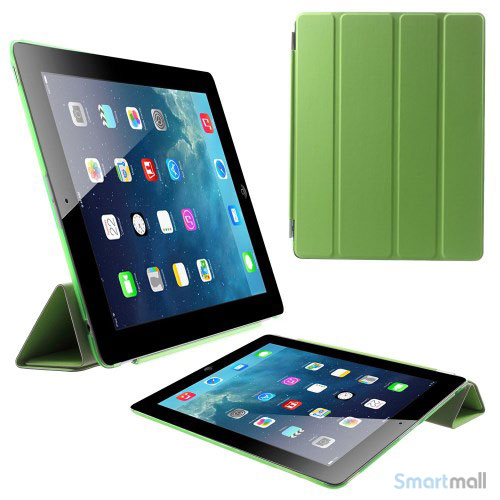 relæ Mindst Rasende Fire-foldet cover til iPad 3 og iPad 4, med sleep/wake-funktion - Grøn