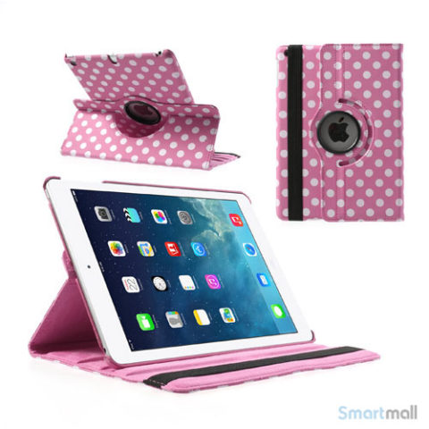 polkaprikket-smart-laeder-cover-til-ipad-air-m-360-stand-pink-hvid1