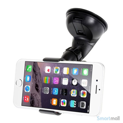 Holder til bilen m/sugekop/clip funktion, til iPhone 6/Samsung Galaxy S6, 0-112mm