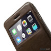 ROARKOREA laedercover m-frontvindue til iPhone 6-6S PLUS - Brun7