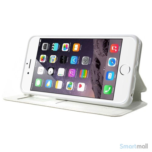 ROARKOREA laedercover m-frontvindue til iPhone 6-6S PLUS - Hvid3