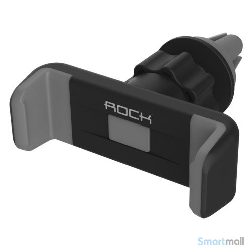 ROCK Air smartphone bilholder til iPhone/Samsung/Sony, 6″ bred – Grå / sort