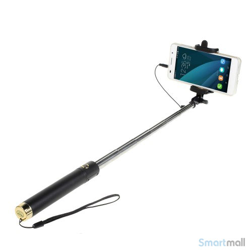 Smart selfie stick med mount holder & minijack til iPhone 6/6S/6 PLUS – Guld