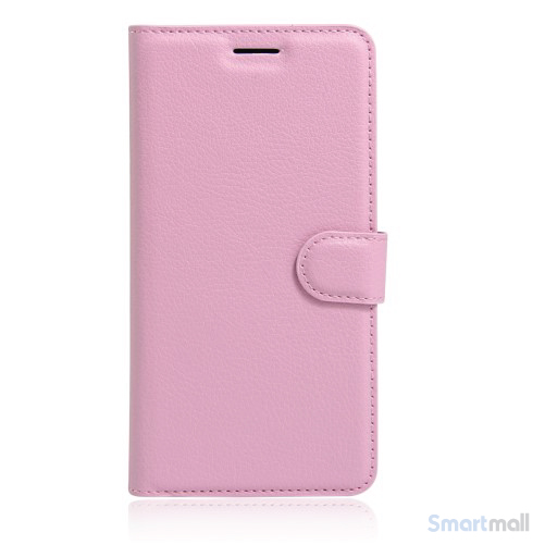 Apple iPhone 7 læderpung i klassisk design m/kortholder - Pink