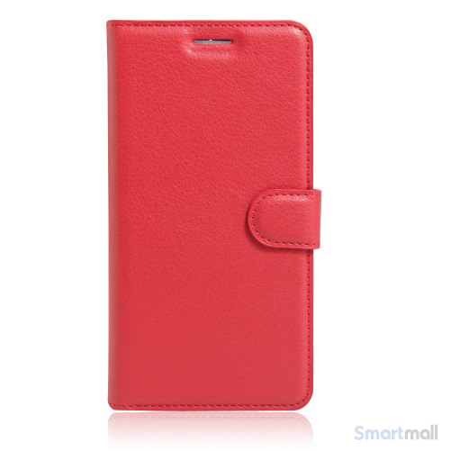 Apple iPhone 7 læderpung i klassisk design m/kortholder - Rød