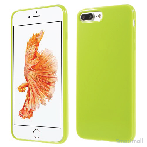 Blankt TPU gel-cover til Apple iPhone 7 Plus - Gul/grøn