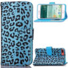 Feminint leopard-mønstret cover i læder til iPhone 7 Plus - Blå