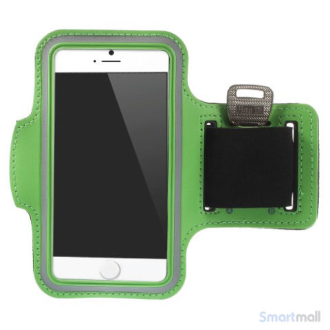 GYM sportsarmbånd m/nøgleholder til iPhone 7/6S/6 - Grøn