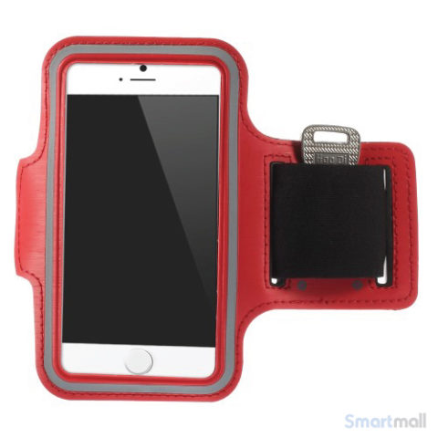 GYM sportsarmbånd m/nøgleholder til iPhone 7/6S/6 - Rød