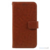 Klassisk flot læderpung m/standfunktion & kortholder til iPhone 7 - Brun