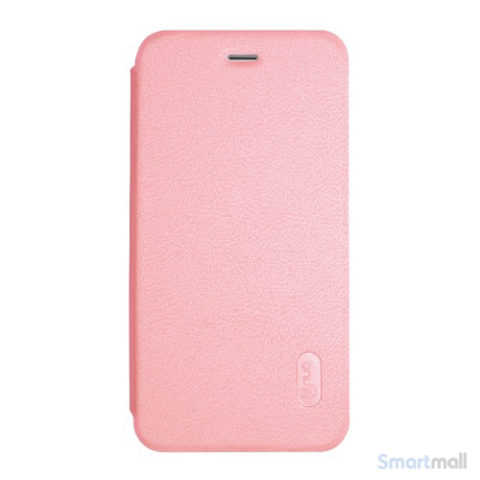 Lækkert lædercover fra LENUO til Apple iPhone 7 - Pink