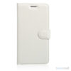 Litchi lædercover i flot klassisk design m/kortholder til iPhone 7 Plus - Hvid