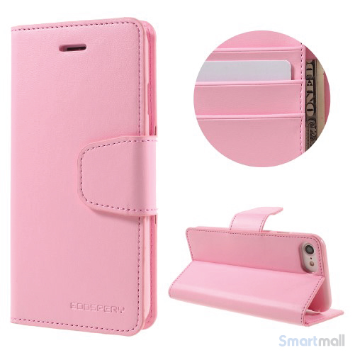 MERCURY GOOSPERY Sonata Diary læderpungs-cover til iPhone 7 - Pink