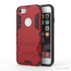 Robust TPU Hybrid cover m/støtte-fod til iPhone 7 - Rød