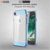 SLICOO TPU-cover med forgyldt ramme & børstet overflade til iPhone 7 - Blå