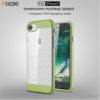 SLICOO TPU-cover med forgyldt ramme & børstet overflade til iPhone 7 - Grøn