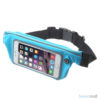 Bæltetaske m/vindue touch & hovedtelefon stik til iPhone 7/6 PLUS/6" skærm - Baby blå