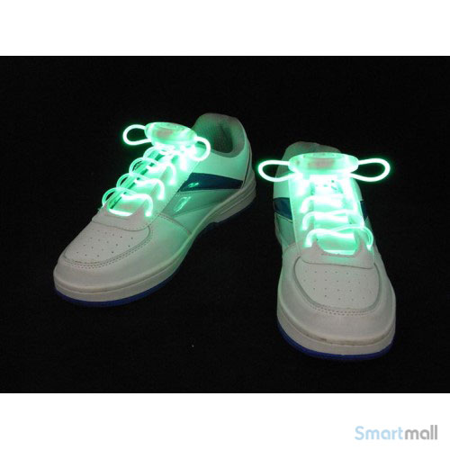 Cool LED snørebånd i skarpe farver - Grøn