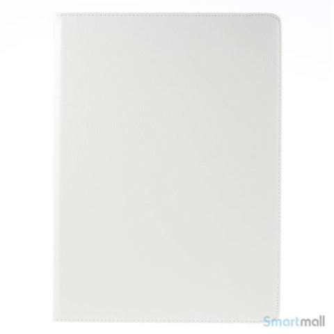 Fuld roterende lædercover til iPad Pro 12.9" m/stand - Hvid