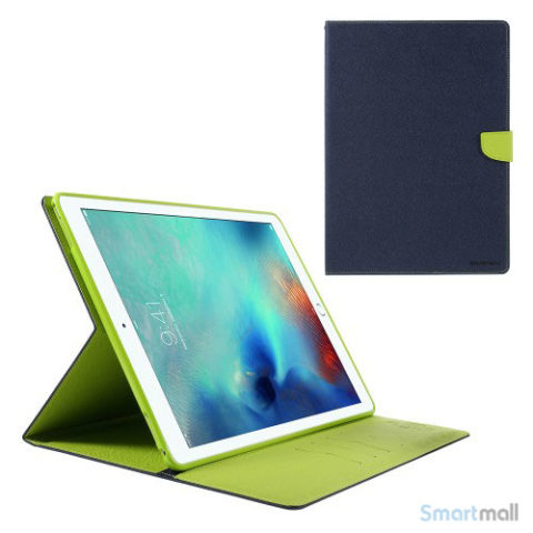 MERCURY GOOSPERY lædercover m/stand & pung til iPad Pro 12.9" - Blå