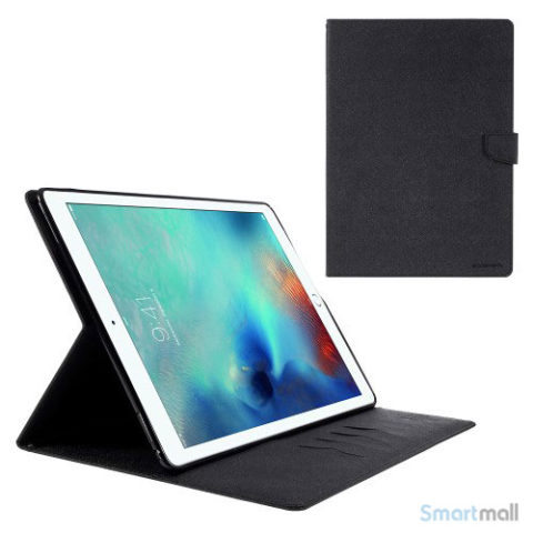 MERCURY GOOSPERY lædercover m/stand & pung til iPad Pro 12.9" - Sort