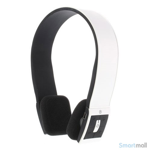 Trådløse bluetooth høretelefoner i flot design m/mikrofon - Hvid