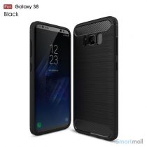 Cover I TPU materiale og børstet overflade til Samsung Galaxy S8 – Sort