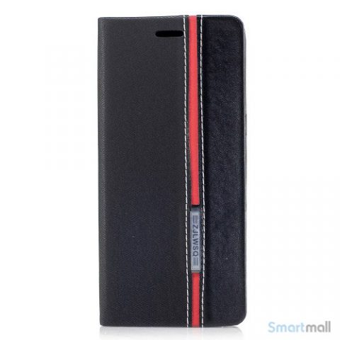 Cover med kortholder i kontrastfarvet design til Samsung Galaxy S8 – Sort