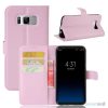 Flot Lychee cover-pung m/kreditkortholder i pink til Samsung Galaxy S8