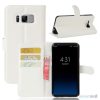 Flot Lychee cover-pung m/kreditkortholder til Samsung Galaxy S8 - Hvid