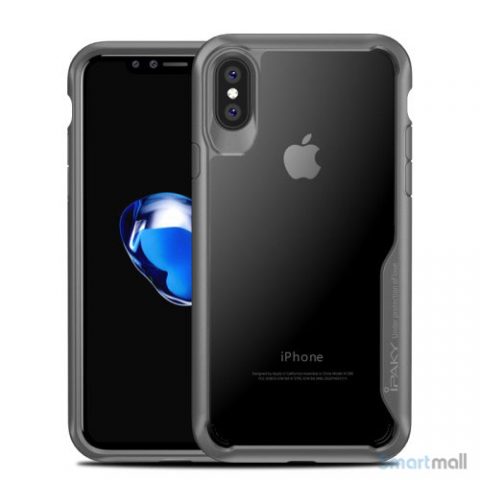 IPAKY Anti-drop PC & Hybrid cover til iPhone X / 10 - Grå