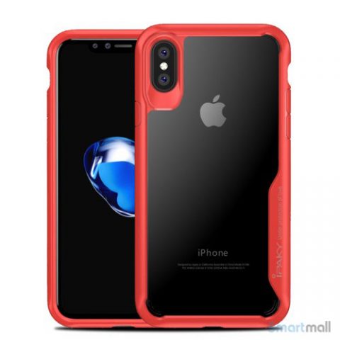 IPAKY Anti-drop PC & Hybrid cover til iPhone X / 10 - Rød